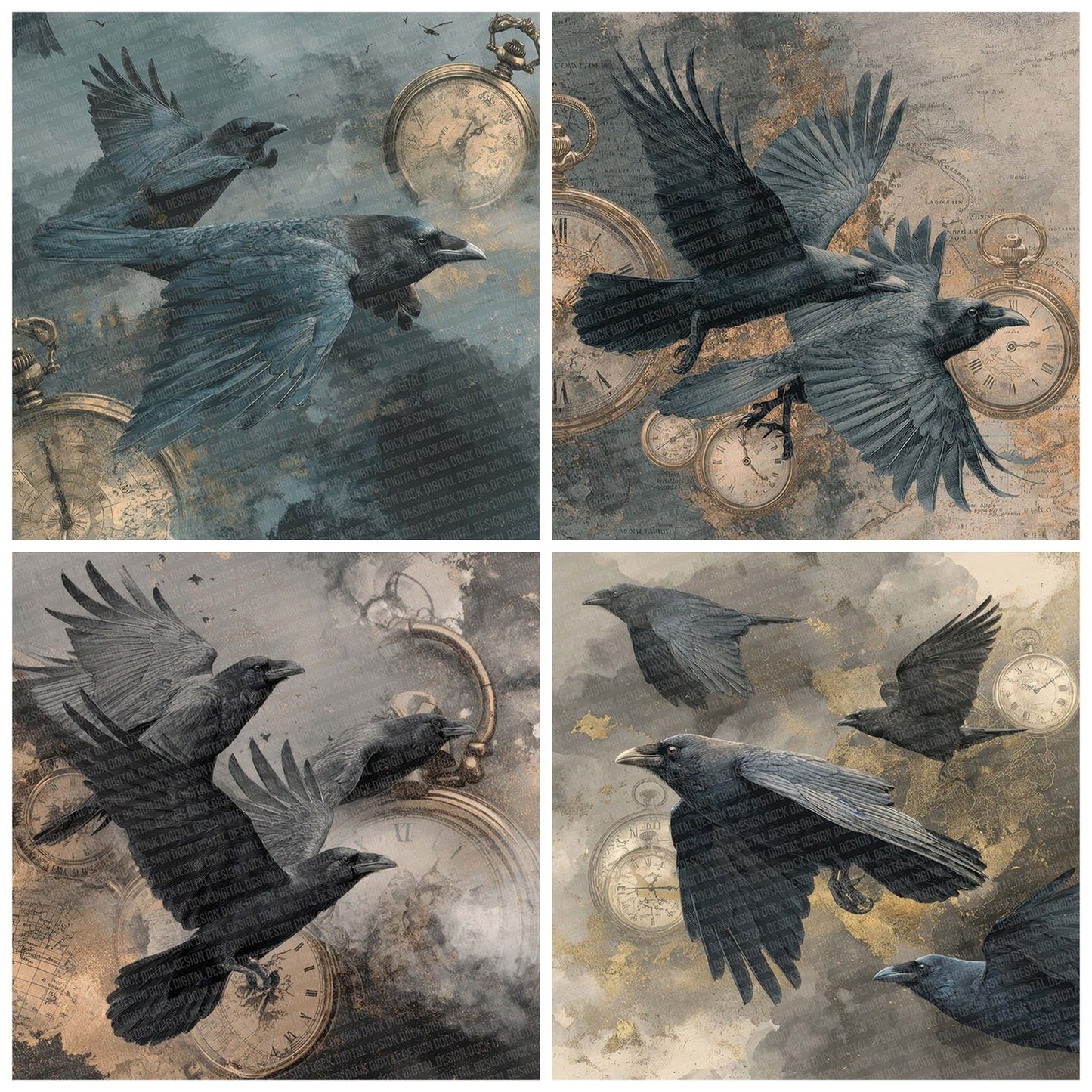 Crow Watch Twilight Digital Paper Pack (DDD007638)