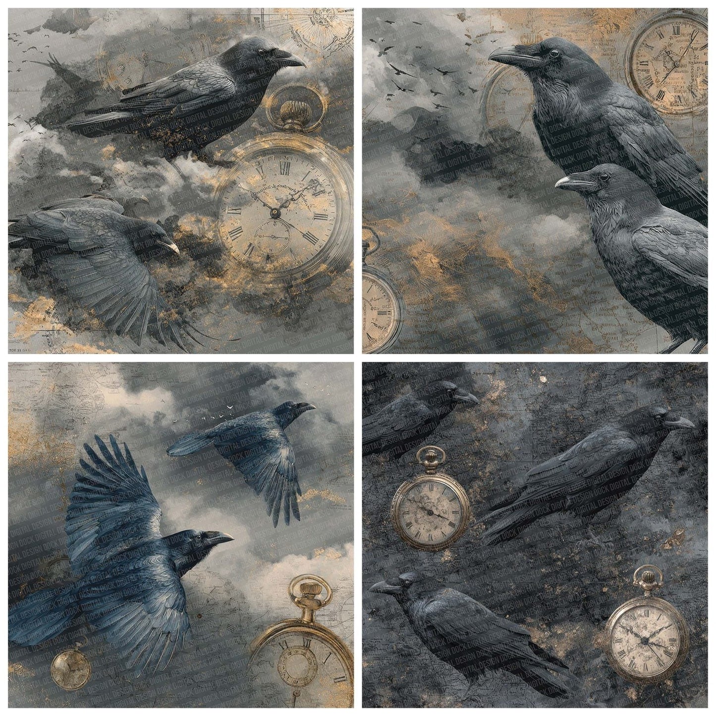 Crow Watch Twilight Digital Paper Pack (DDD007638)