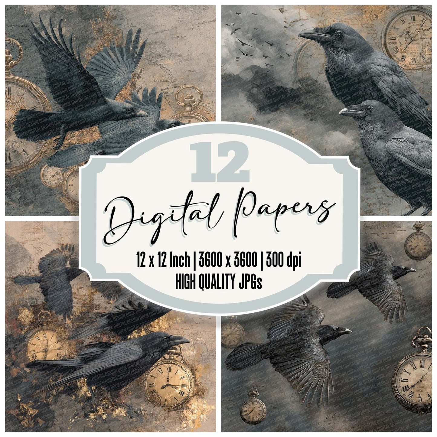 Crow Watch Twilight Digital Paper Pack (DDD007638)