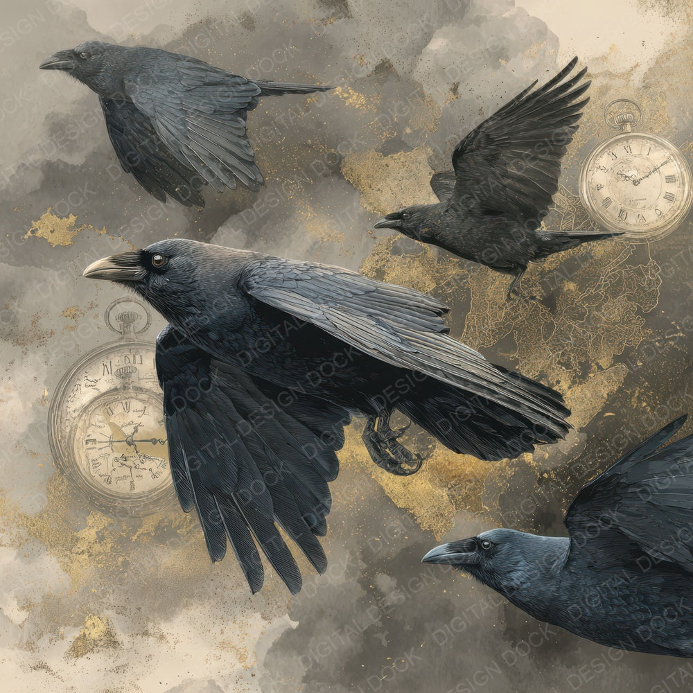 Crow Watch Twilight Digital Paper Pack (DDD007638)