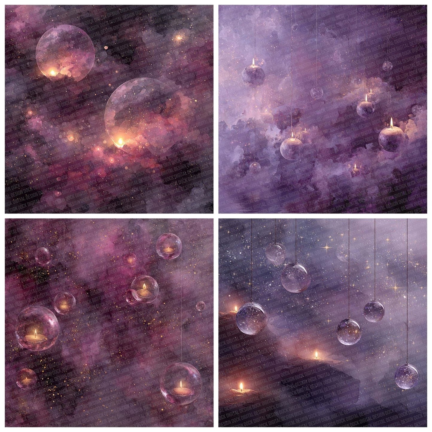 Crystal Candle Constellation Digital Paper Pack (DDD007639)