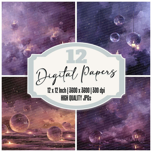Crystal Candle Constellation Digital Paper Pack (DDD007639)