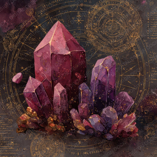 Crystal Plum Alchemy Digital Paper Pack (DDD007640)