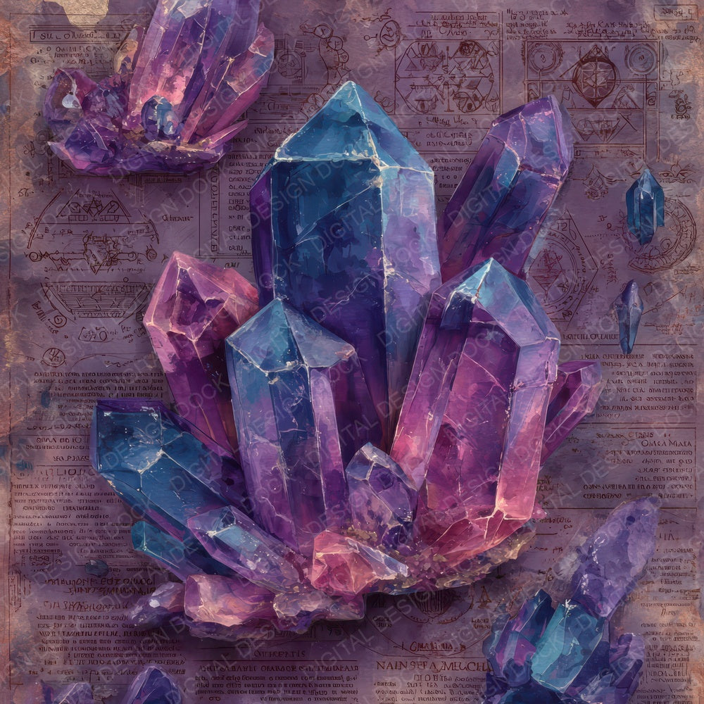 Crystal Plum Alchemy Digital Paper Pack (DDD007640)