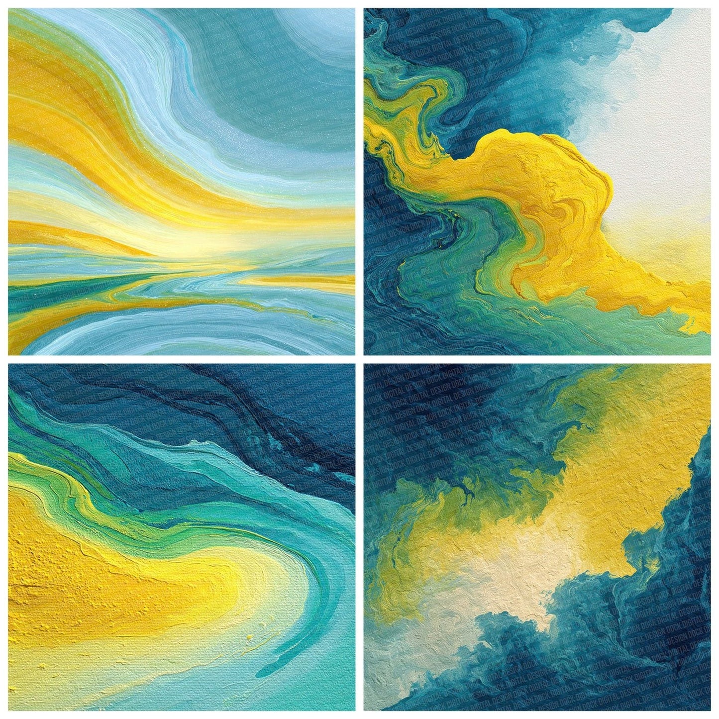 Cyan Lemon Drag Digital Paper Pack (DDD001371)