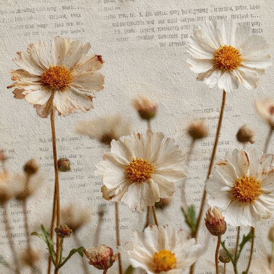 Daisy Canvas Poetry Digital Paper Pack (DDD007642)