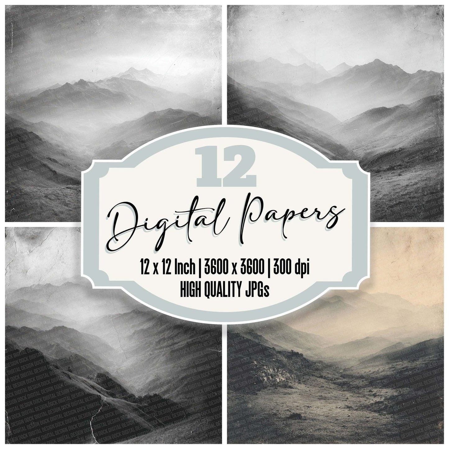 Damaged Mountain Valley Digital Paper Pack (DDD001390)