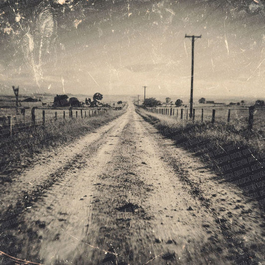 Damaged Rural Road Digital Paper Pack (DDD001391)