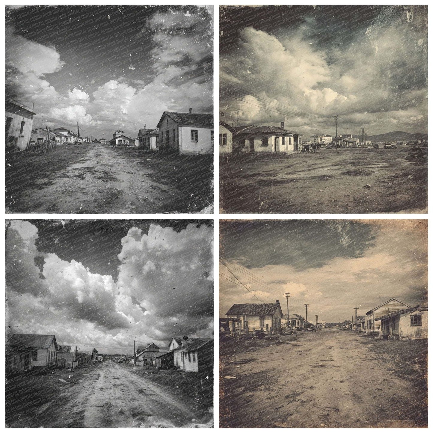 Damaged Town Outskirts Digital Paper Pack (DDD001392)