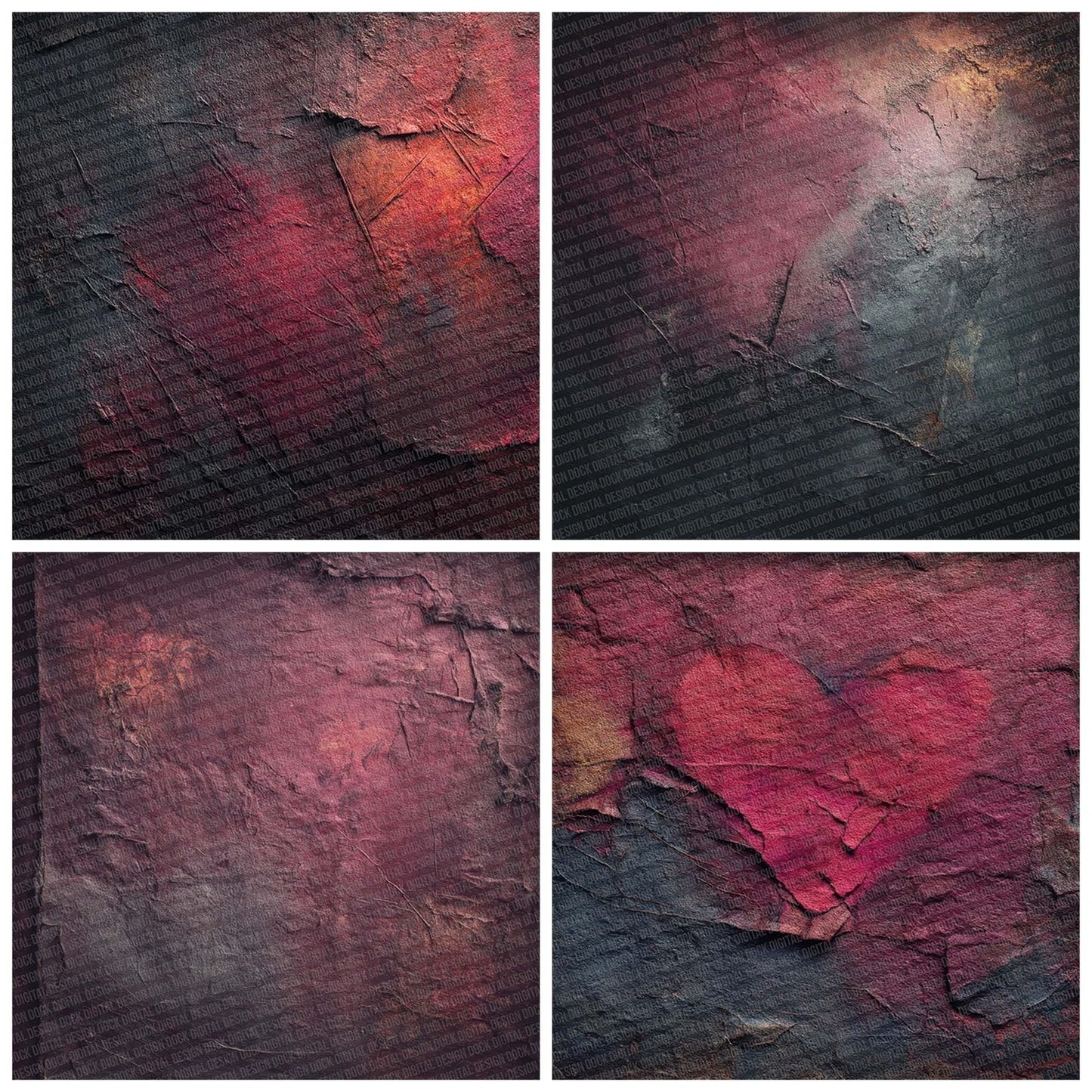Dark Love Scars Digital Paper Pack (DDD001400)