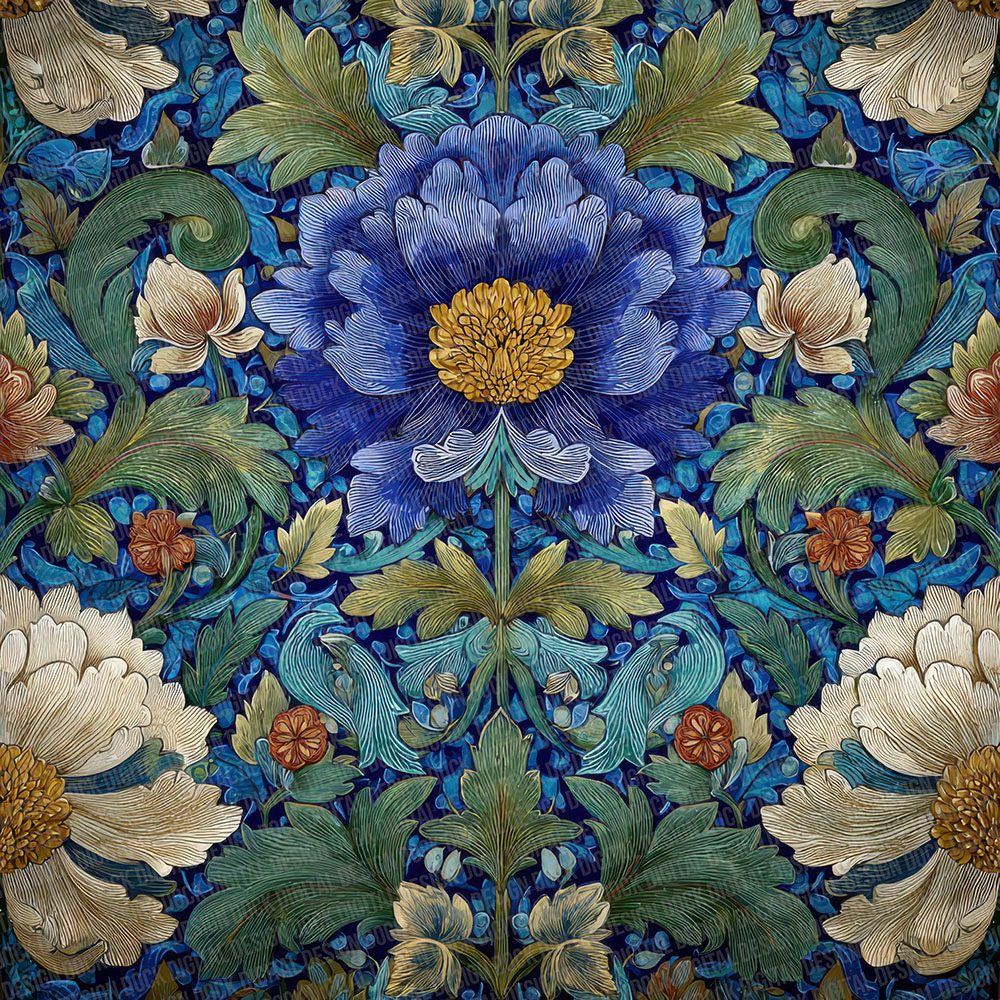 De Morgan Tile Floral Digital Paper Pack (DDD001408)