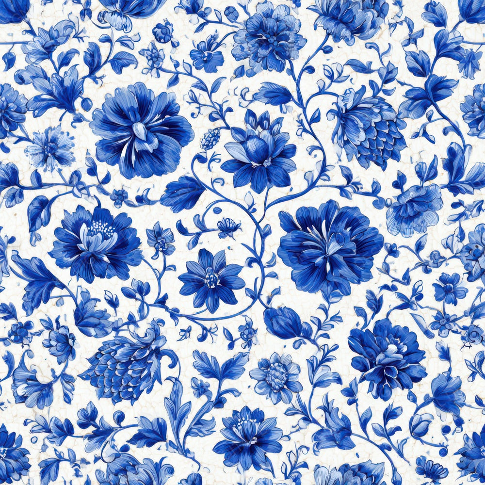 Delft Floral Tile Digital Paper Pack (DDD008370)