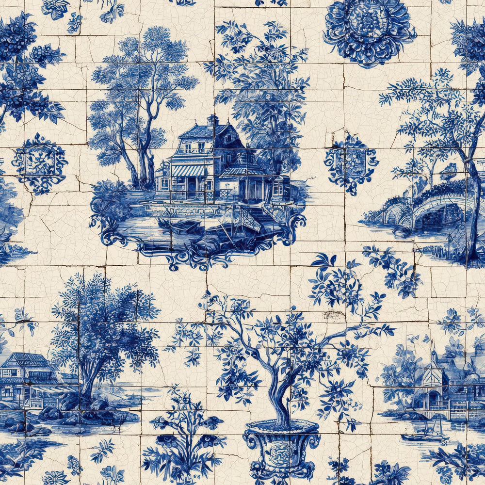 Delft Pastoral Pattern Digital Paper Pack (DDD008392)