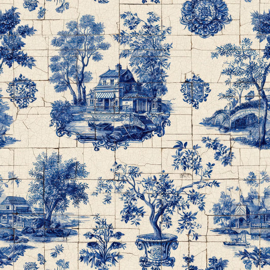 Delft Pastoral Pattern Digital Paper Pack (DDD008392)