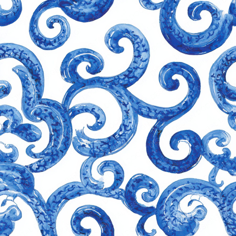 Delft Scroll Pattern Digital Paper Pack (DDD008393)