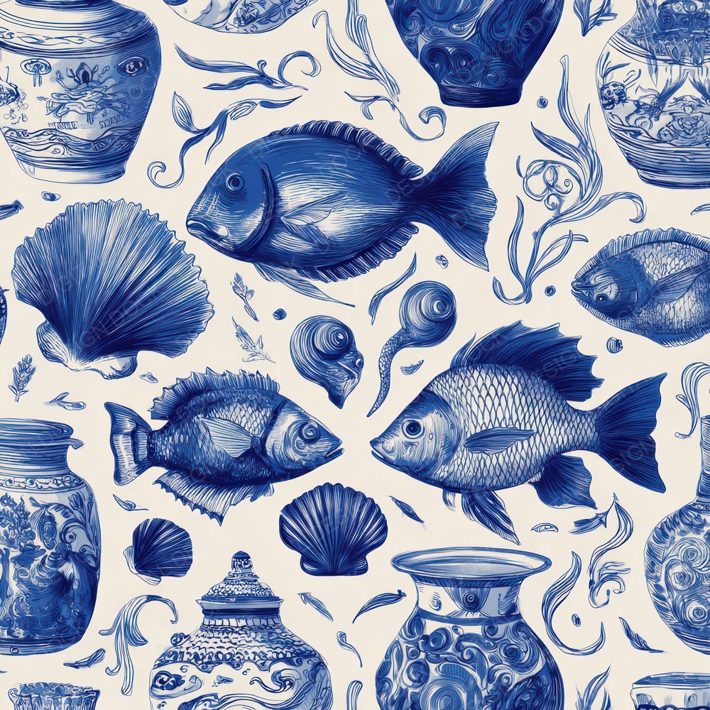 Delft Sea Motifs Digital Paper Pack (DDD008394)