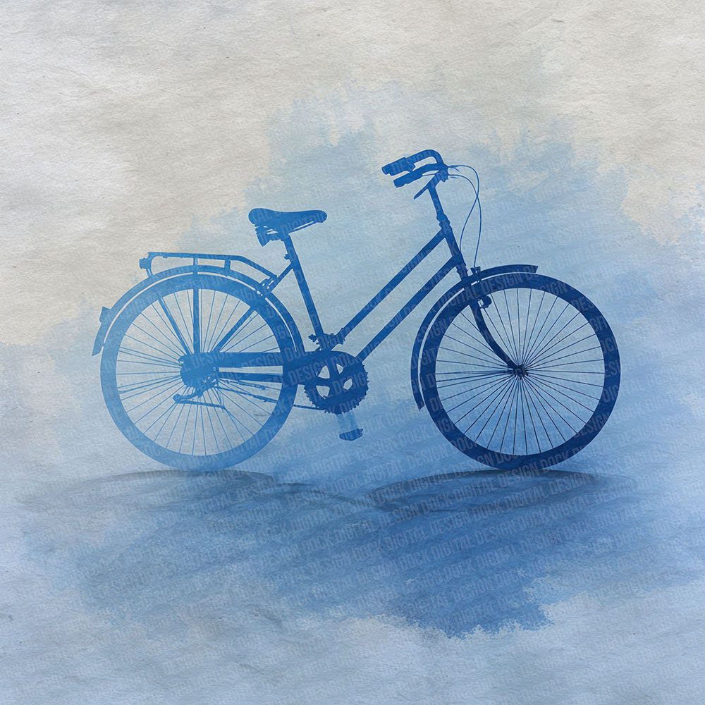 Denim Bicycle LineArt Wash Digital Paper Pack (DDD001435)