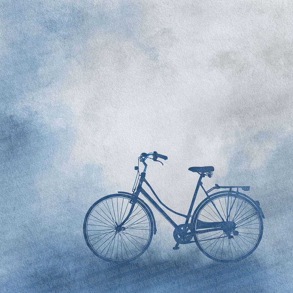 Denim Bicycle LineArt Wash Digital Paper Pack (DDD001435)