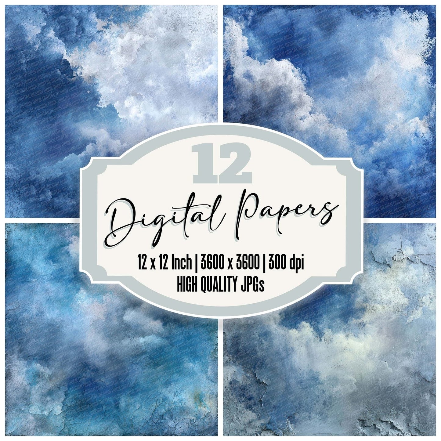 Denim Storm Wash Digital Paper Pack (DDD001441)