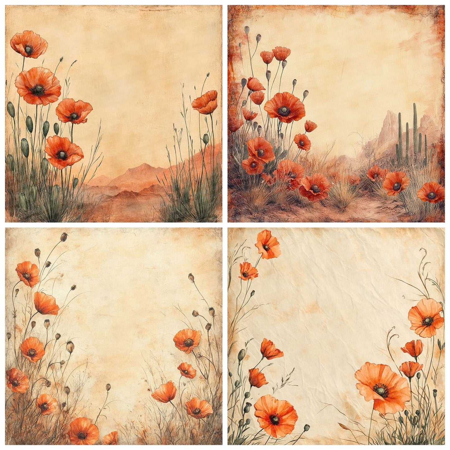 Desert Bloom Lined Digital Paper Pack (DDD001444)