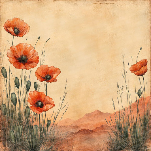 Desert Bloom Lined Digital Paper Pack (DDD001444)