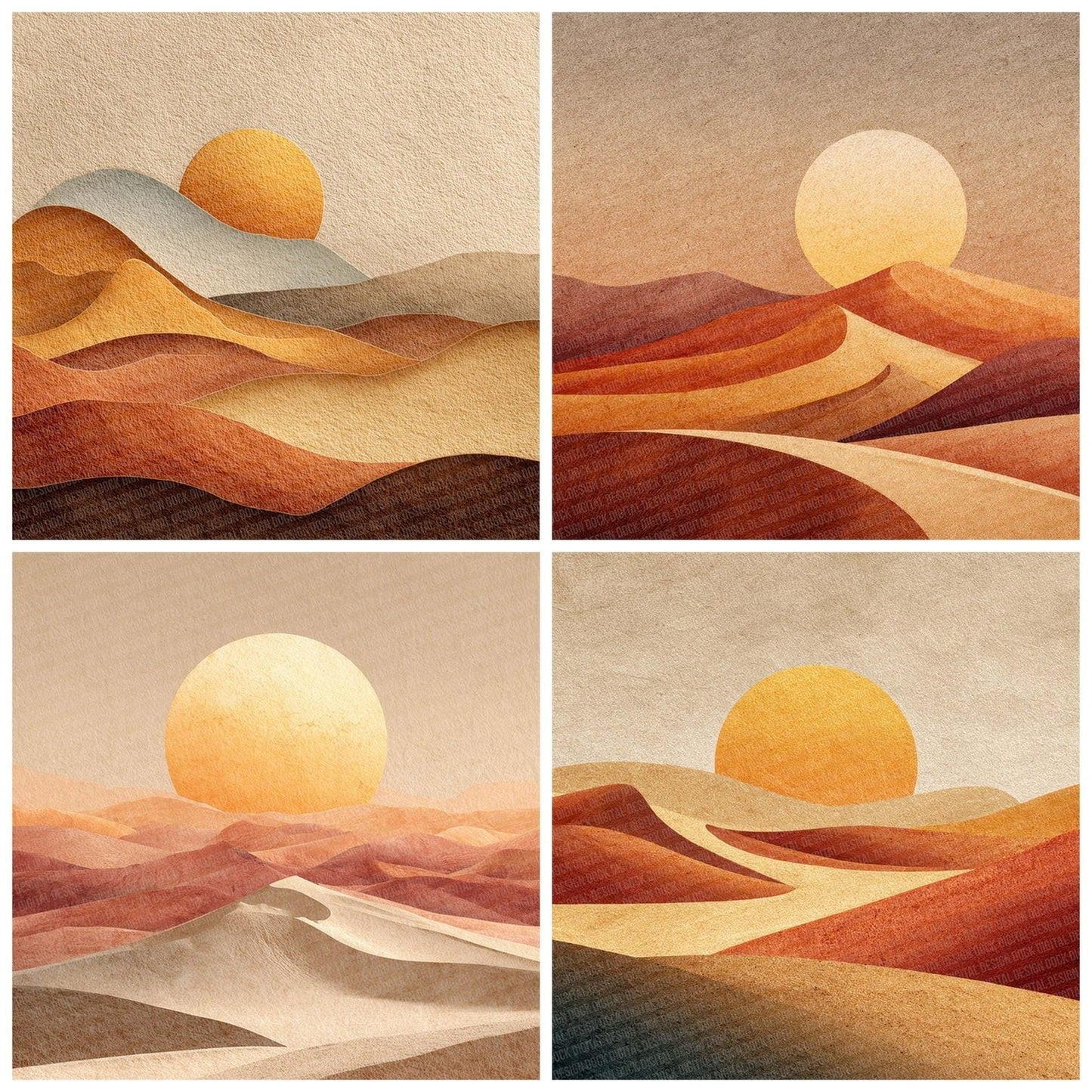 Desert Dune Boho Landscape Digital Paper Pack (DDD001448)