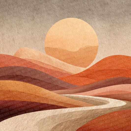 Desert Dune Boho Landscape Digital Paper Pack (DDD001448)