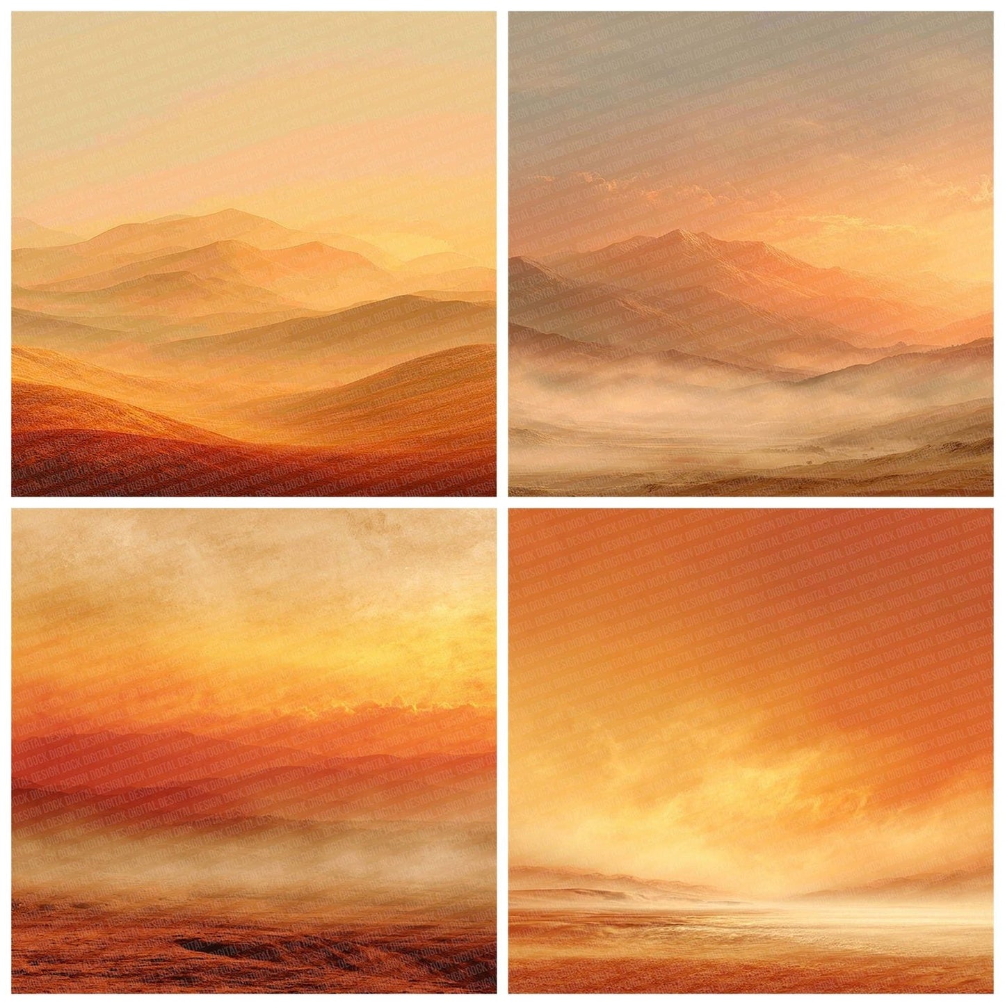Desert Heatwave Gradient Digital Paper Pack (DDD001452)