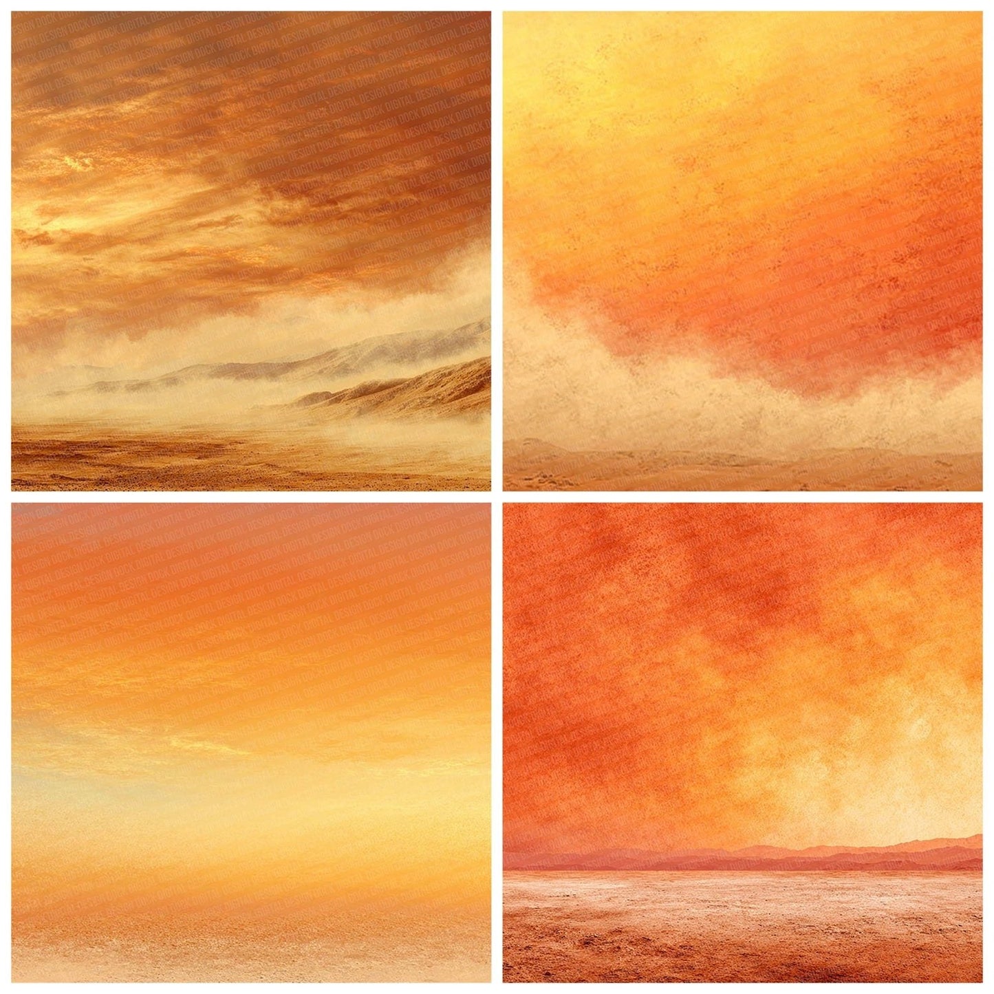 Desert Heatwave Gradient Digital Paper Pack (DDD001452)
