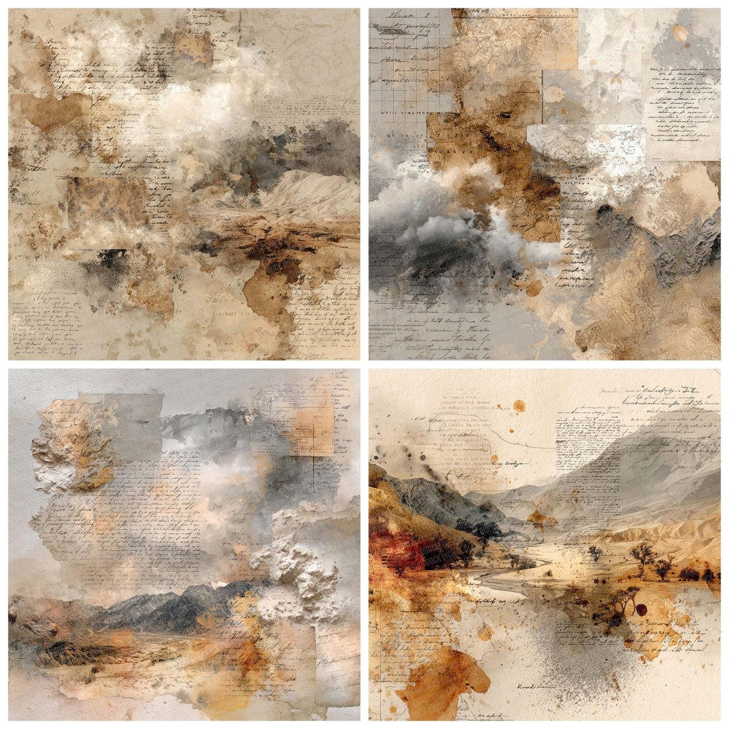 Desert Map Camo Digital Paper Pack (DDD001454)