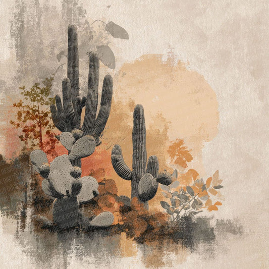 Desert Plant Notes Wash Digital Paper Pack (DDD001455)