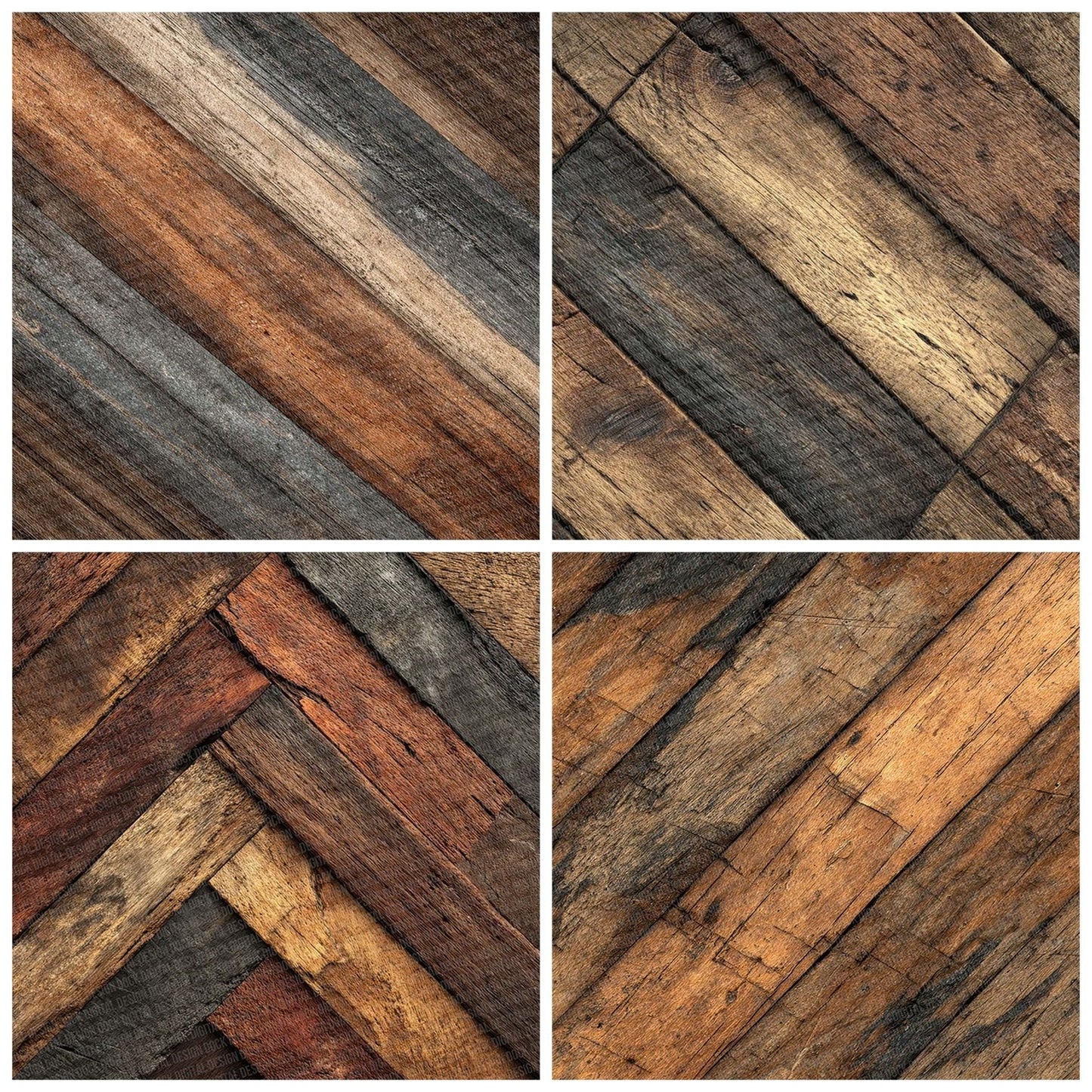Diagonal Walnut Wood Floor Pattern Digital Paper Pack (DDD001460)