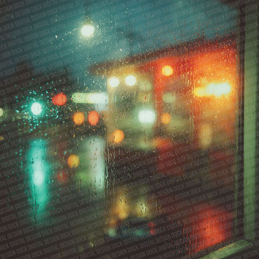Diner Window Rain Digital Paper Pack (DDD001465)