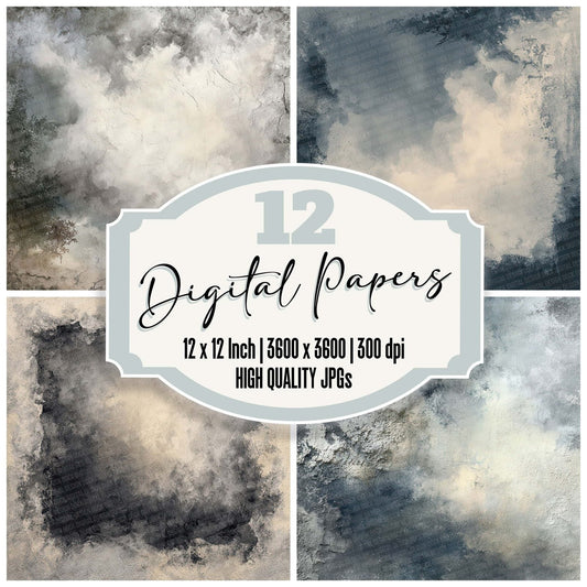 Dove Slate Wash Digital Paper Pack (DDD001477)