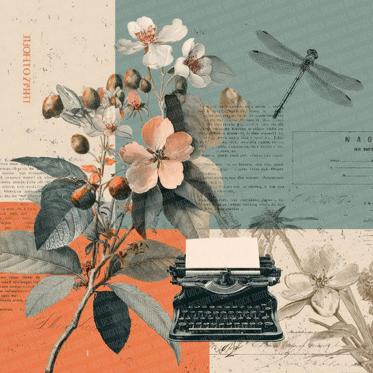 Dragonfly Flora Travel Digital Paper Pack (DDD001481)