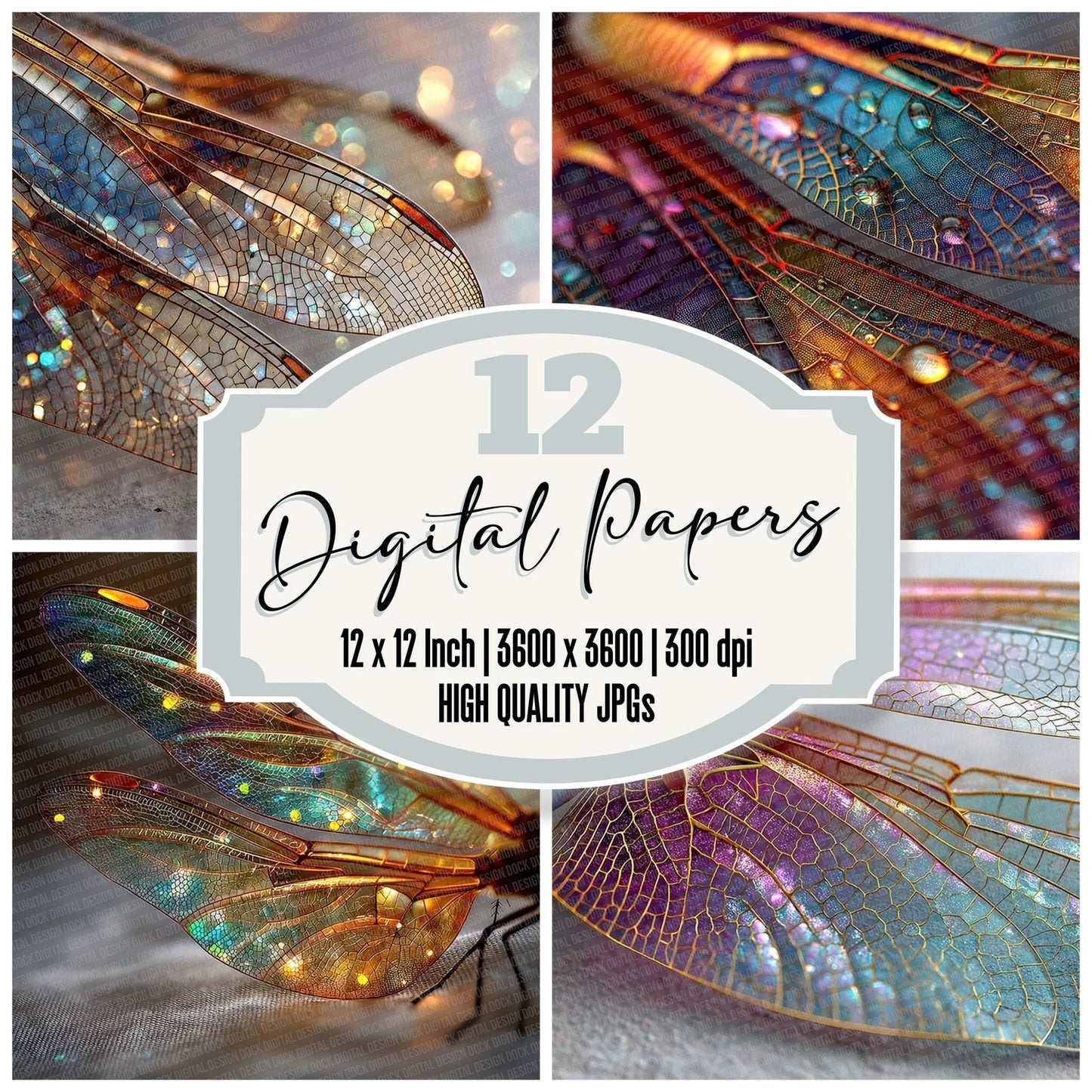 Dragonfly Mesh Light Digital Paper Pack (DDD001482)