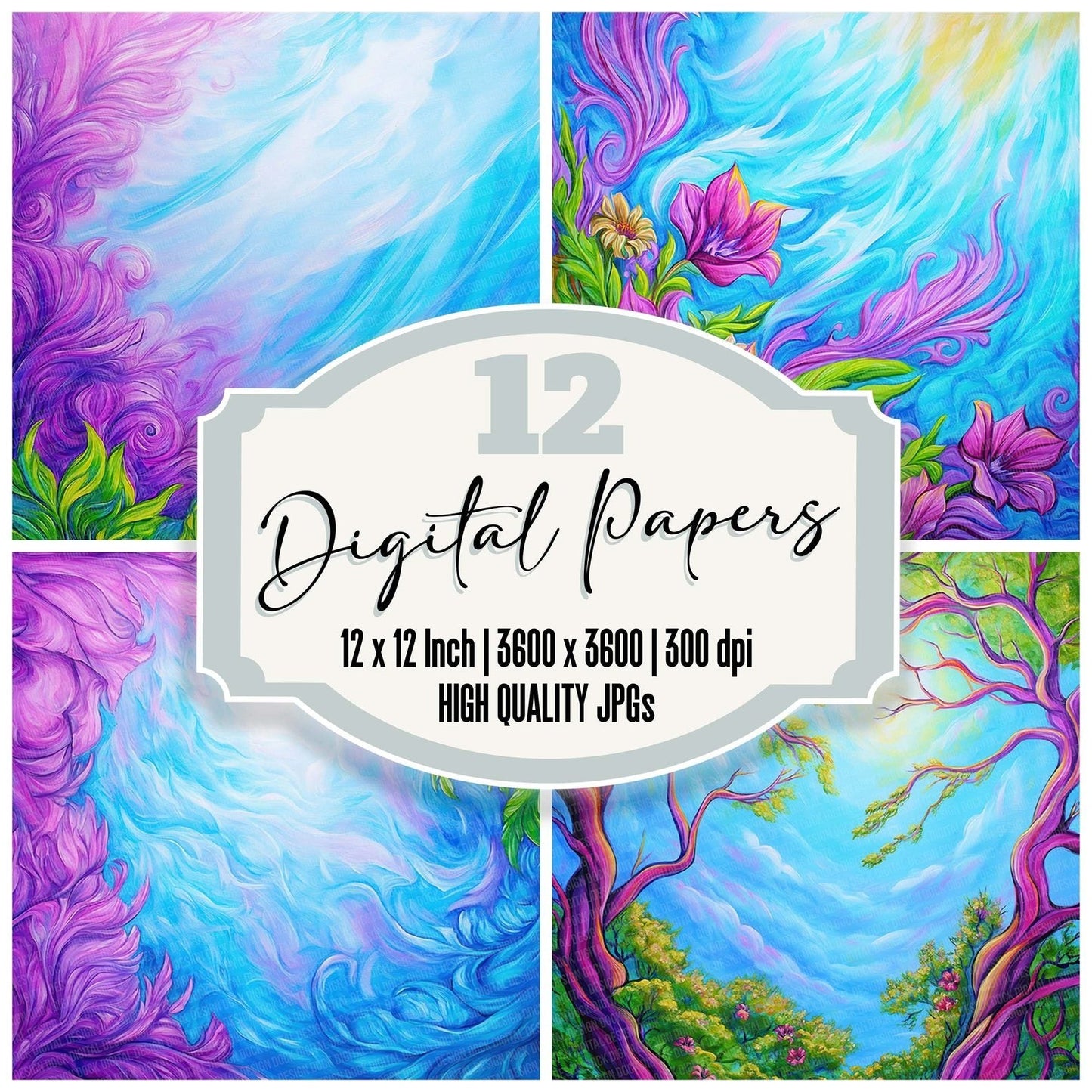 Dream Garden Pop Digital Paper Pack (DDD001486)