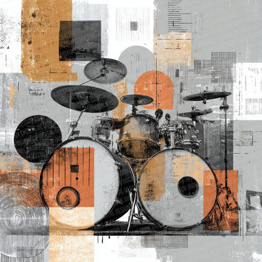 Drum Percussion Moodboard Digital Paper Pack (DDD001509)