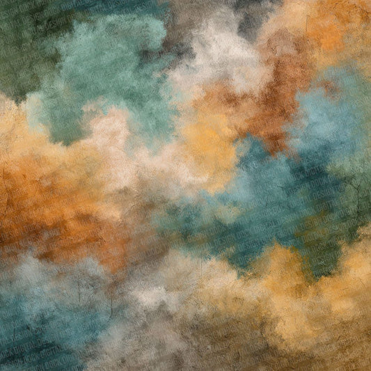 Earthy Watercolour Wash Rainbow Digital Paper Pack (DDD001544)