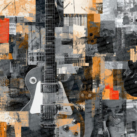 Electric Guitar Moodboard Digital Paper Pack (DDD001551)