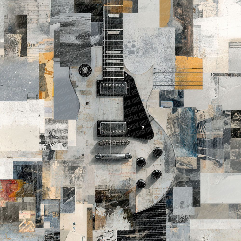 Electric Guitar Moodboard Digital Paper Pack (DDD001551)