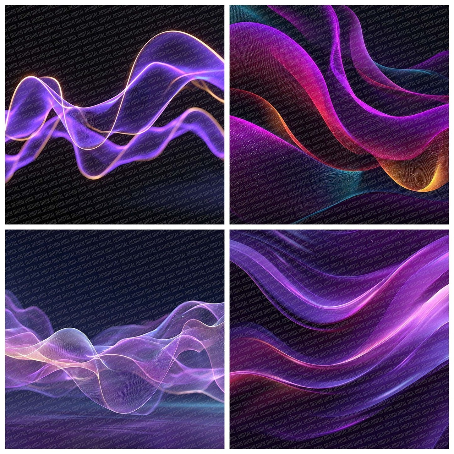Electric Purple Flow Abstract Digital Paper Pack (DDD001552)