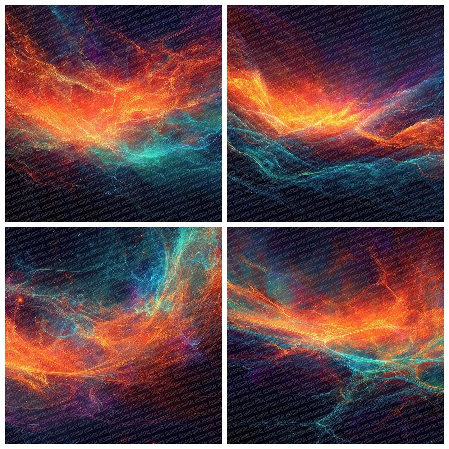 Electric Space Veins Digital Paper Pack (DDD001553)