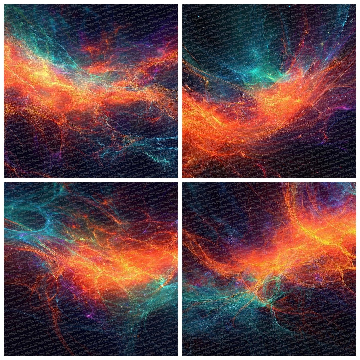 Electric Space Veins Digital Paper Pack (DDD001553)