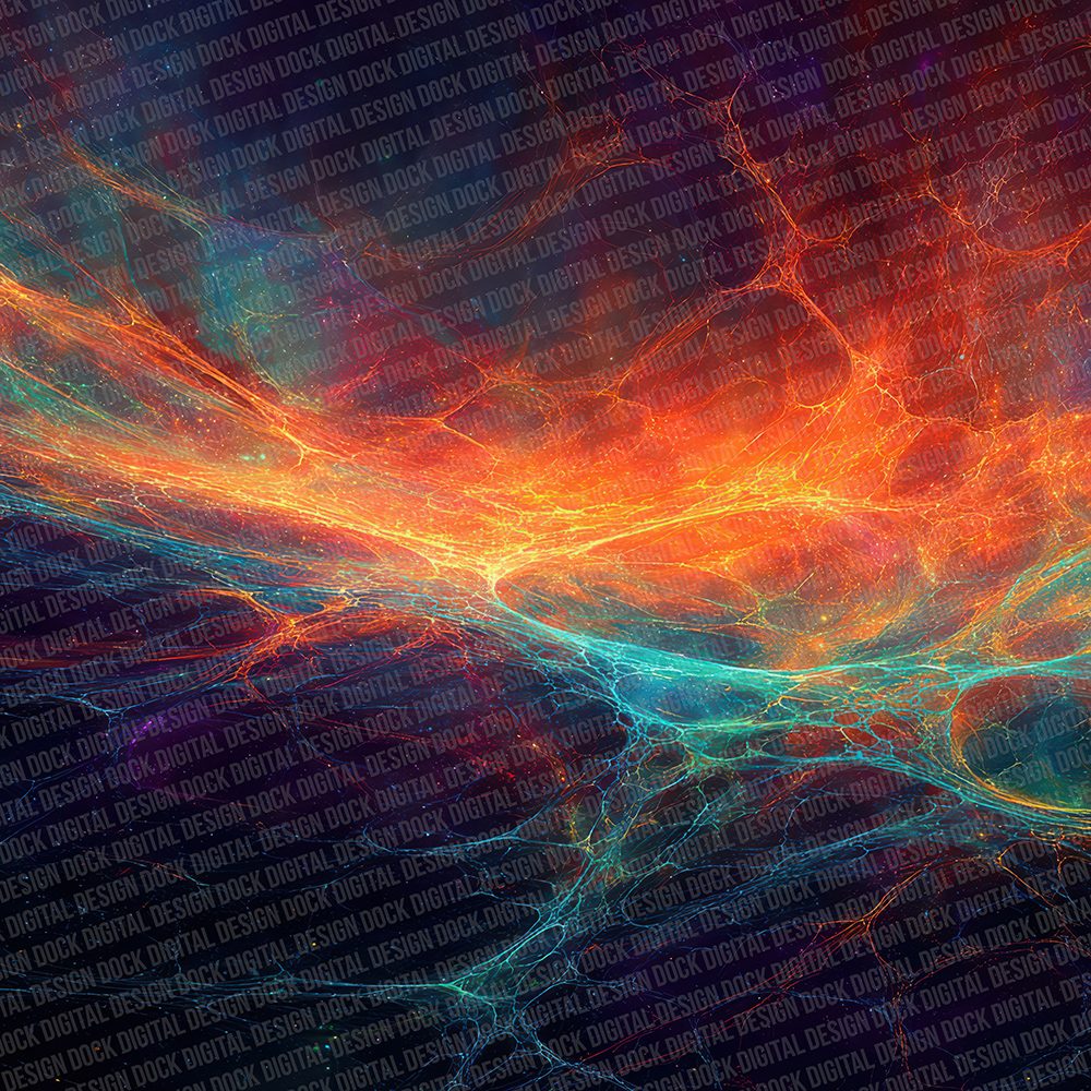 Electric Space Veins Digital Paper Pack (DDD001553)
