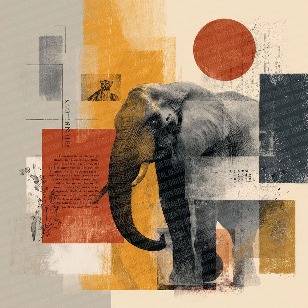 Elephant Circus Journal Digital Paper Pack (DDD001554)