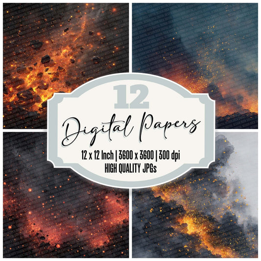 Ember Black Sand Digital Paper Pack (DDD001556)