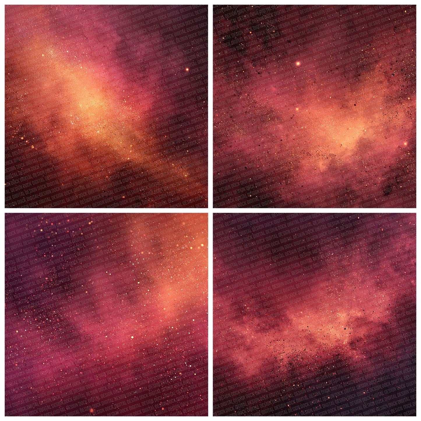 Ember Red Abstract Digital Paper Pack (DDD001559)