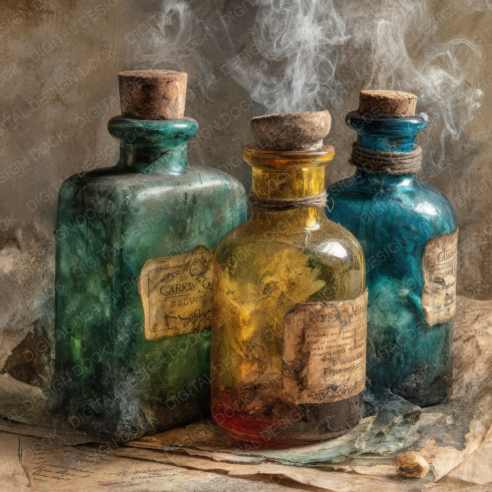 Emerald Amber Potion Digital Paper Pack (DDD007647)