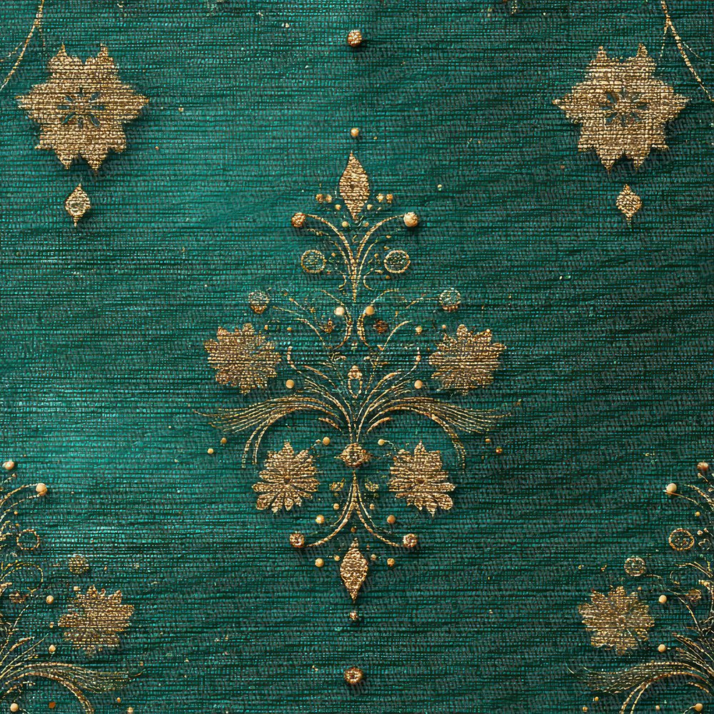 Emerald Silk Motif Digital Paper Pack (DDD001570)